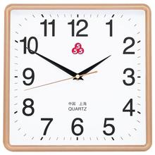 上海牌石英钟555钟表挂钟客厅现代简约大气方形静音家