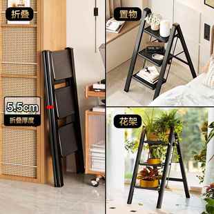 格居梯子家用折叠伸缩梯厚加EMT字梯人室内多功能美楼梯三四步小