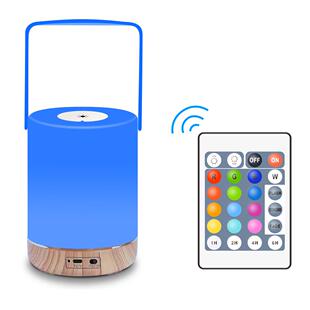 5000mAH遥控木纹LED小夜灯TYPEC充电氛围灯儿童灯露营灯床头灯