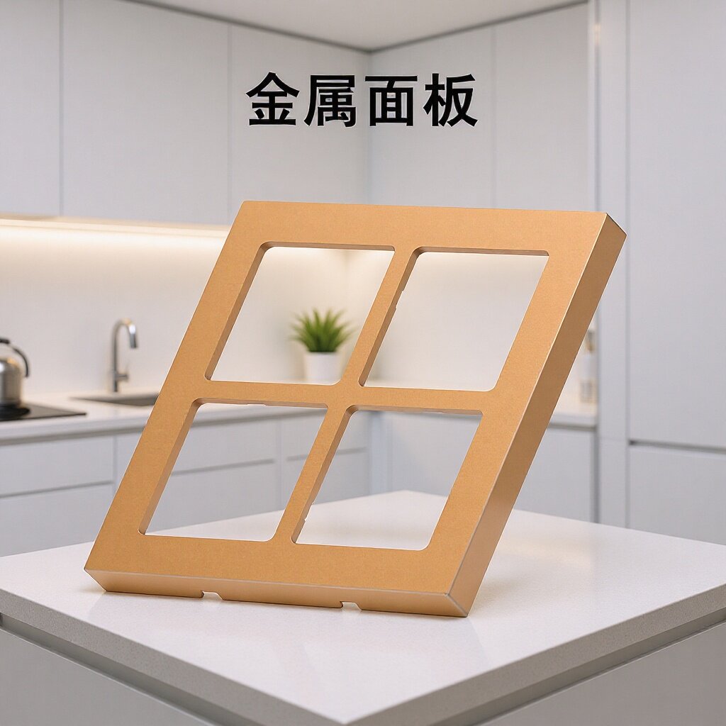 86型家用多功能智能开关面板4孔开关面板铝合金面板智能家居面板