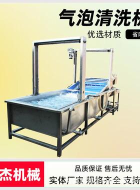 全自动叶类蔬菜清洗机根茎类气泡清洗机大型多功能水果清洗机