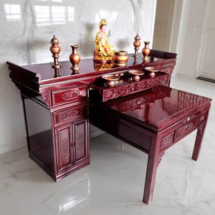 香火供桌供佛柜观音神台香案台神龛贡台 实木佛龛新中式