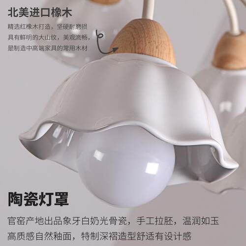 客厅吊灯奶油风简约现代美式复古餐厅灯法式卧室主灯广东中山灯具