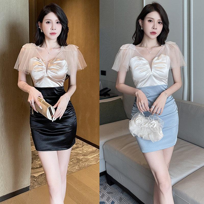 夜场工作服女性感气质显瘦连衣裙大码按摩桑拿柔式工衣足疗技师服