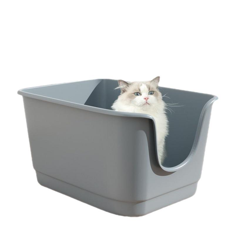 多可特半封闭超大号猫砂盆高护栏防外溅猫厕所防水防带砂大猫沙盆