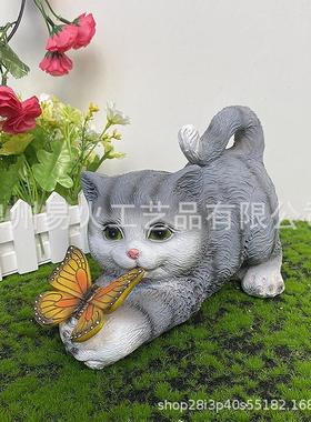 户外太阳能庭院树脂灯花园摆件品雕塑别墅动物草坪装饰景观灯