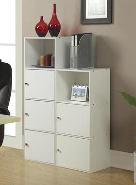 实多层书架地书柜落木物柜原木松木PFX窄夹缝收纳储格子柜带柜门