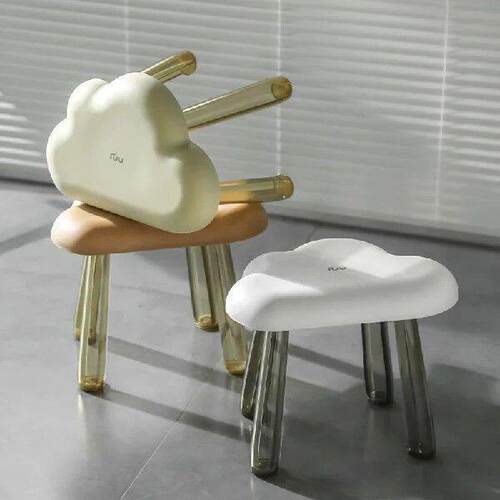 Transparent Thickened Bathroom Cloud Stool Plastic Adult