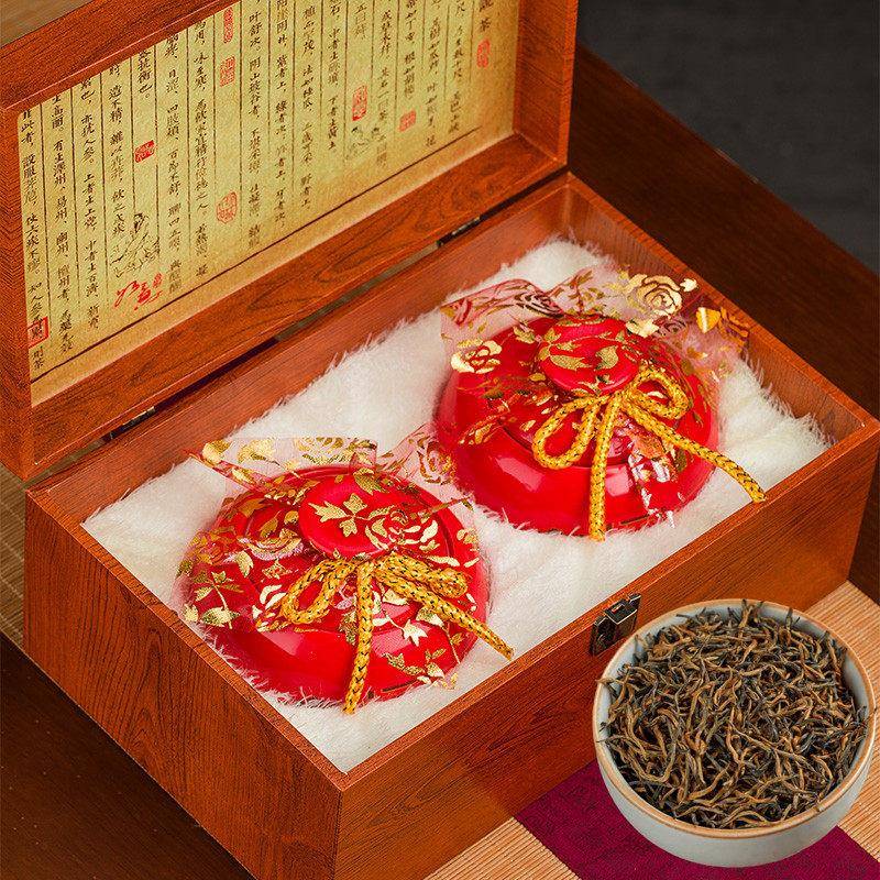 正宗金骏眉红茶武夷山蜜香茶叶高档木箱瓷罐礼盒装过节礼送礼佳品