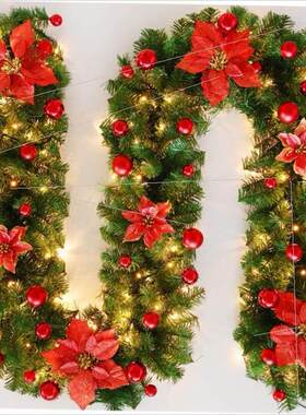 Christmas rattan decorated crypto door pendant garland set