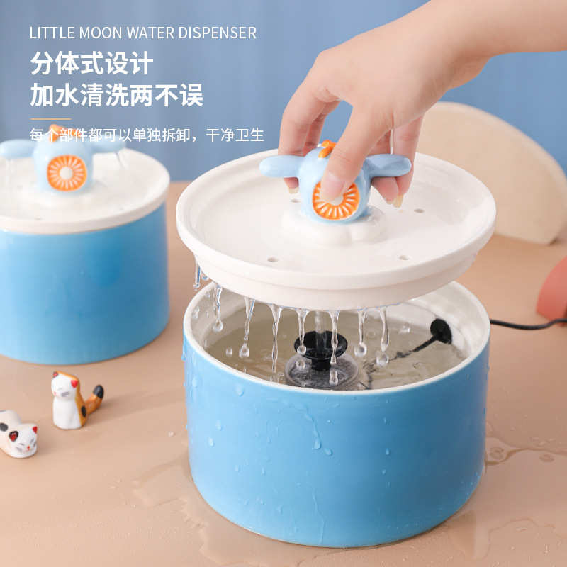 宠物自动饮水机猫咪陶瓷饮水器过滤流动循环狗狗喝水宠物用品批发