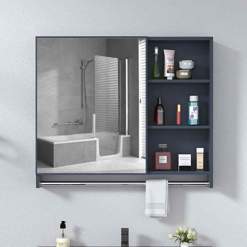 MBL式太空浴室镜柜厕所镜子挂铝墙储物箱镜卫生间置物架毛巾杆厂