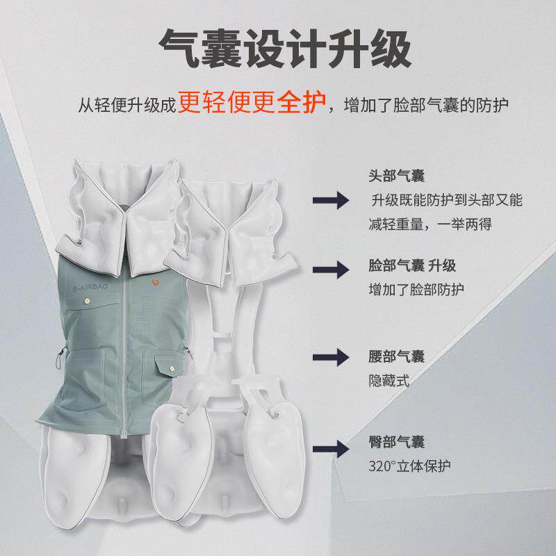 老人防摔马甲气囊背心智能防跌安全气囊服防摔倒送礼护头护脸护具