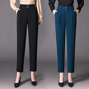 新款 腰显瘦适66806哈伦裤 舒时尚 潮流高休闲女裤 子 气韩版 春秋质装