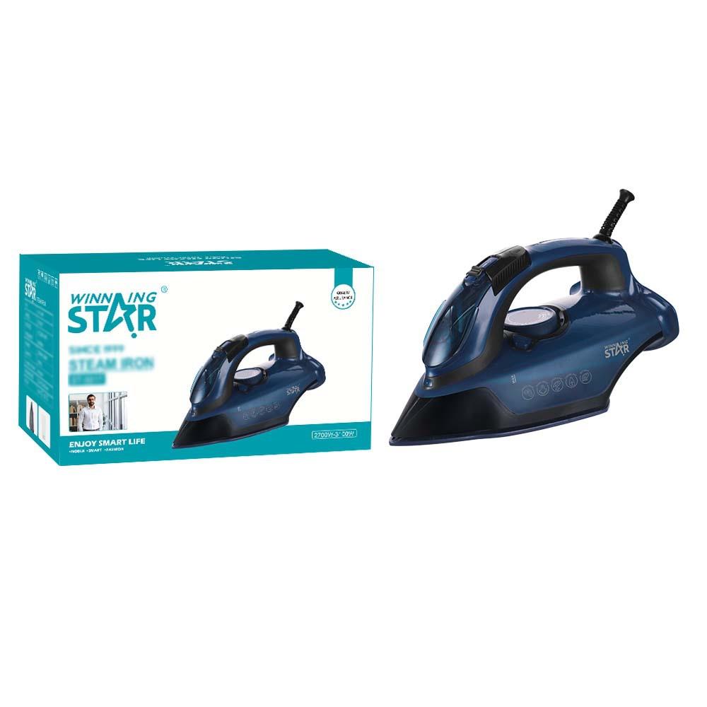WINNINGSTAR外贸家用2200W干式喷水爆炸蒸汽多功能陶瓷底板电熨斗