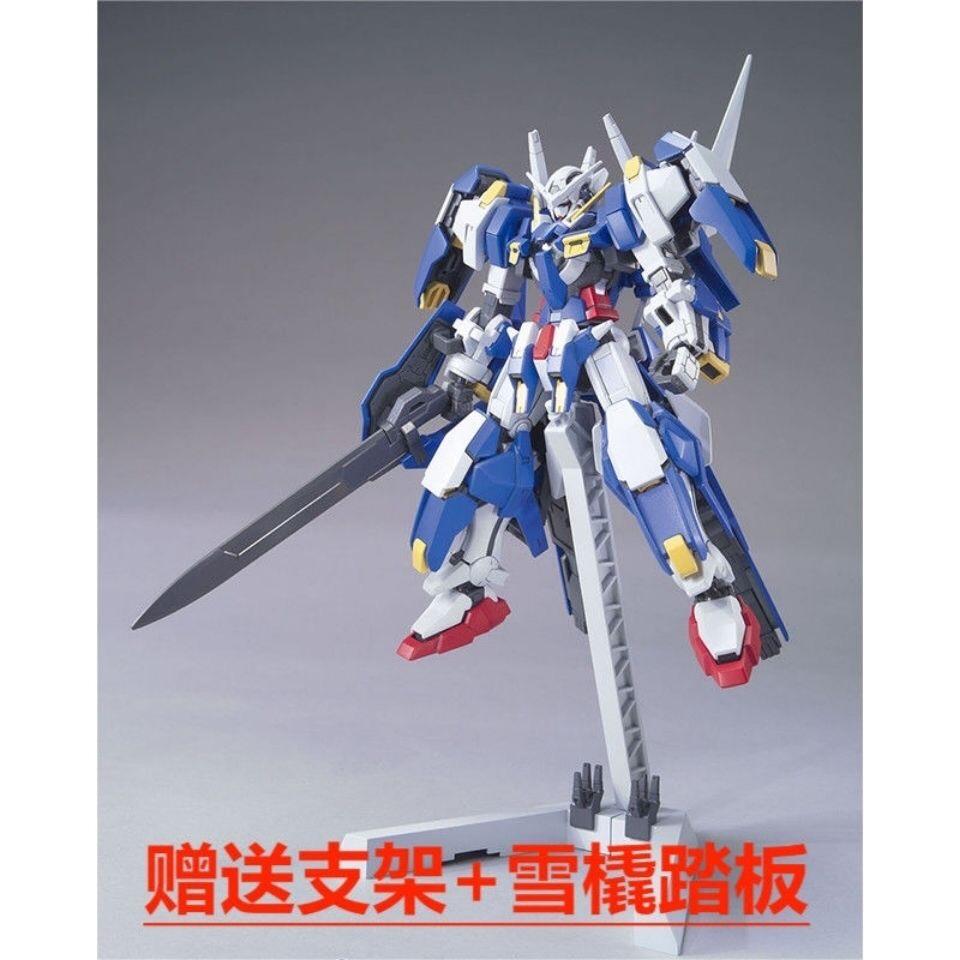现货高高模型 HG00 64 雪崩型能天使 送支架雪橇板 1/144拼装模型