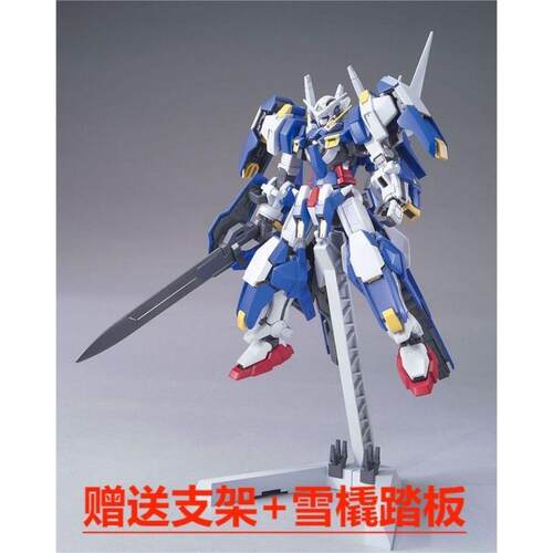 现货高高模型 HG00 64 雪崩型能天使 送支架雪橇板 1/144拼装模型