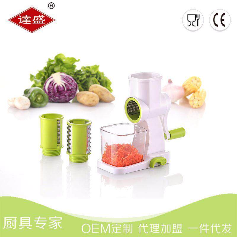 功能性手摇滚筒式切菜器刨丝器切丝器厨房工具切菜器碎菜机