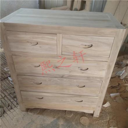 高档榆老餐木 五柜 实木全榆 五斗橱 侧斗柜边柜 多功能柜子