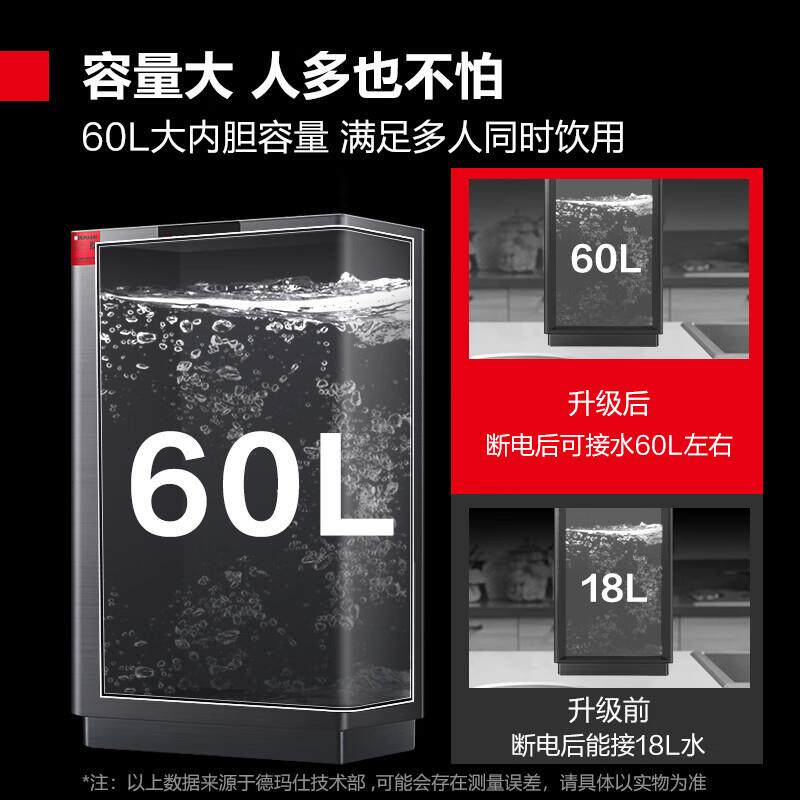 德玛仕 商用开水器电子数显全自动进水黑钢双头饮水器 KS-100PJS