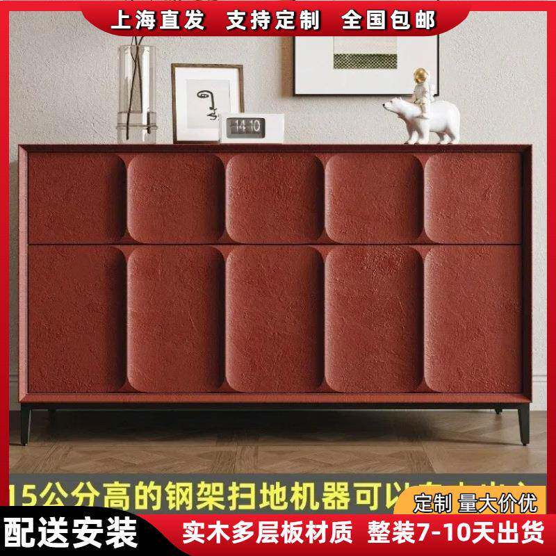 意式极简烤漆餐边柜入户实木玄关柜储物柜置物柜简约靠墙收纳柜