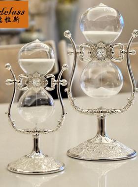 班德拉斯 沙漏摆件 玻璃创意计时器个性结婚礼物简约现代客厅摆件