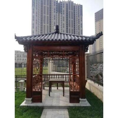 厂家直销户外古亭防腐木走廊庭院门葡萄架公园护栏水车木屋