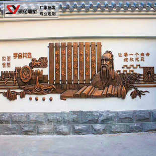 仿铜浮雕壁画背景墙 玻璃钢浮雕 古建筑历史墙玻璃钢浮雕塑制作