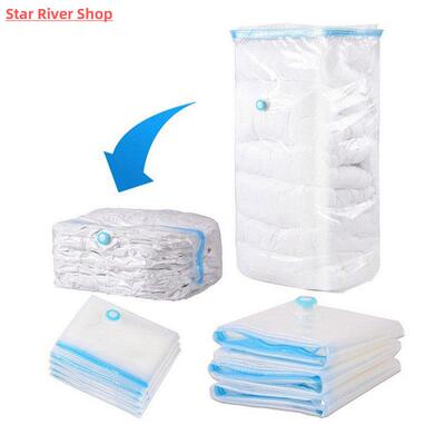 Convenient Vacuum Bag Storage Home Organizer Transparent Clo