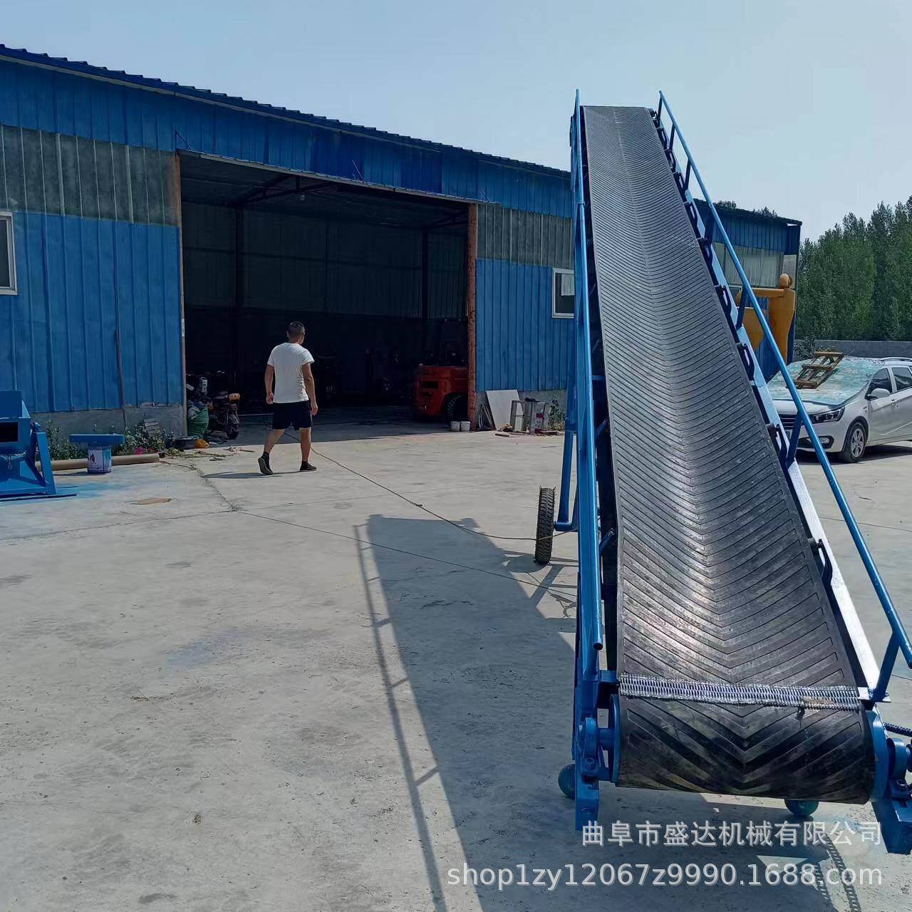皮带输送机小型转弯皮带线输送机爬坡倾斜上料皮带运输机