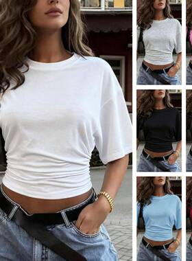 2026 Women's Relaxed Fit T-Shirt, Loose Drop Shoulder