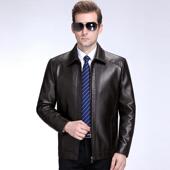 绵皮单1755 加绒海夹克中年爸爸装 C皮羊外 新款 宁皮皮衣翻领秋冬季