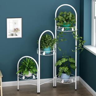 花架子多层室内家用阳台装 饰置物架铁艺客厅简约花盆多层挂架绿萝