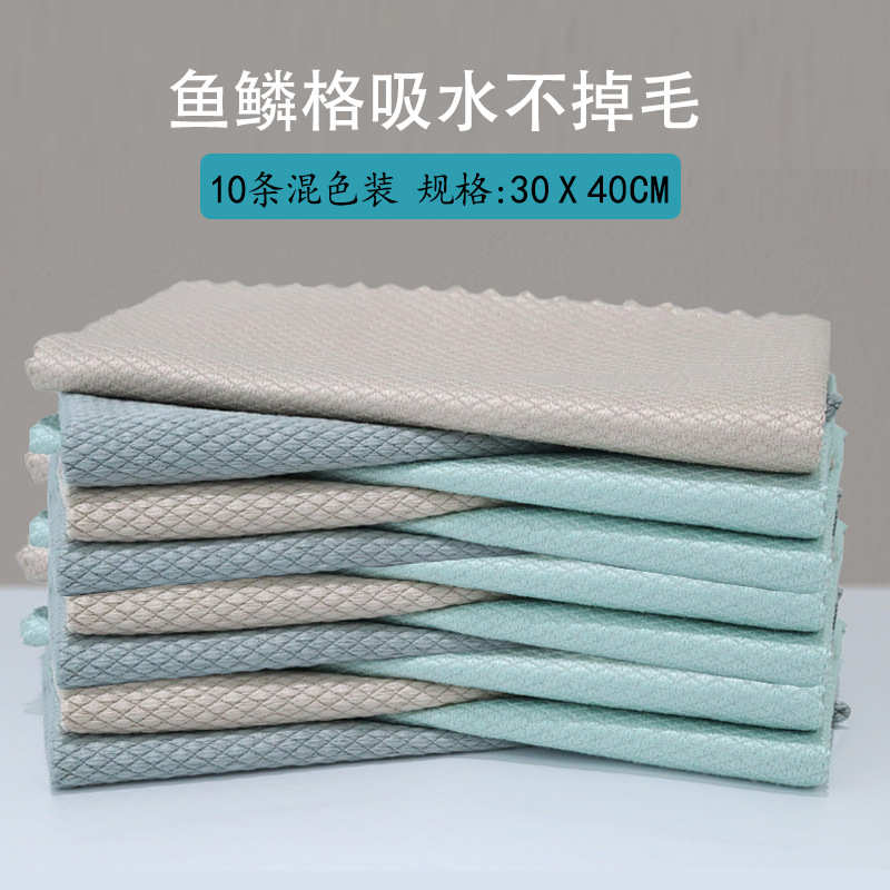 厨房玻璃q毛擦保洁擦鱼鳞吸水不掉