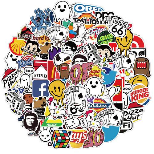 10/30/50/100PCS Cool Fashion Brand Logo Stickers Aesthetic S