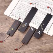 国潮文创故木质中国948琵风礼品小清新创意螺钿绘手琶红宫木书签