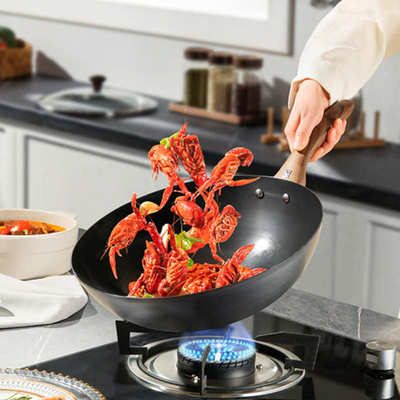 alluflon阿路弗仑精铁锅无氟涂层不生锈免开锅炒菜锅家用不粘锅