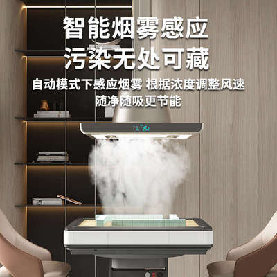雀牌【麻将机吸烟灯空气净化器】智能棋牌室升降茶楼桌面排烟配件