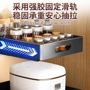 储物盒置物架 厨房抽屉拉篮橱柜下水槽柜内放调料餐具收纳架抽拉式