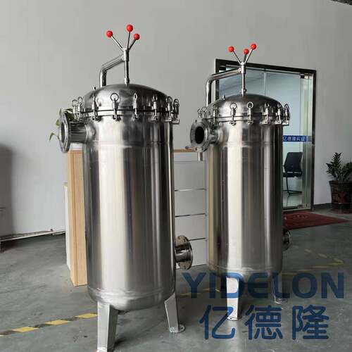 不锈钢多袋式过滤器工业污水处理设备耐高温耐酸碱啤酒黄酒过滤机