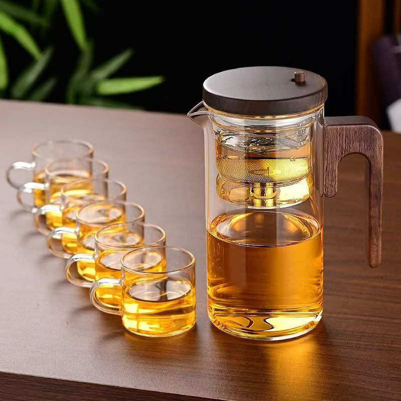 飘逸杯玻璃泡茶壶2025新款一键过滤茶水分离办公室茶具套装泡茶杯,餐饮具,飘逸杯,淘宝优惠券,粉丝福利购,淘宝优惠卷