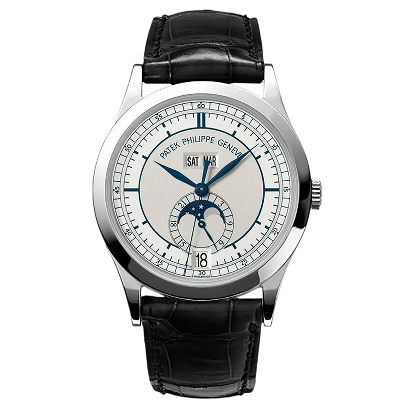 [9.8新]百达翡丽复杂功能时计18K白金自动机械手表男5396G 腕表