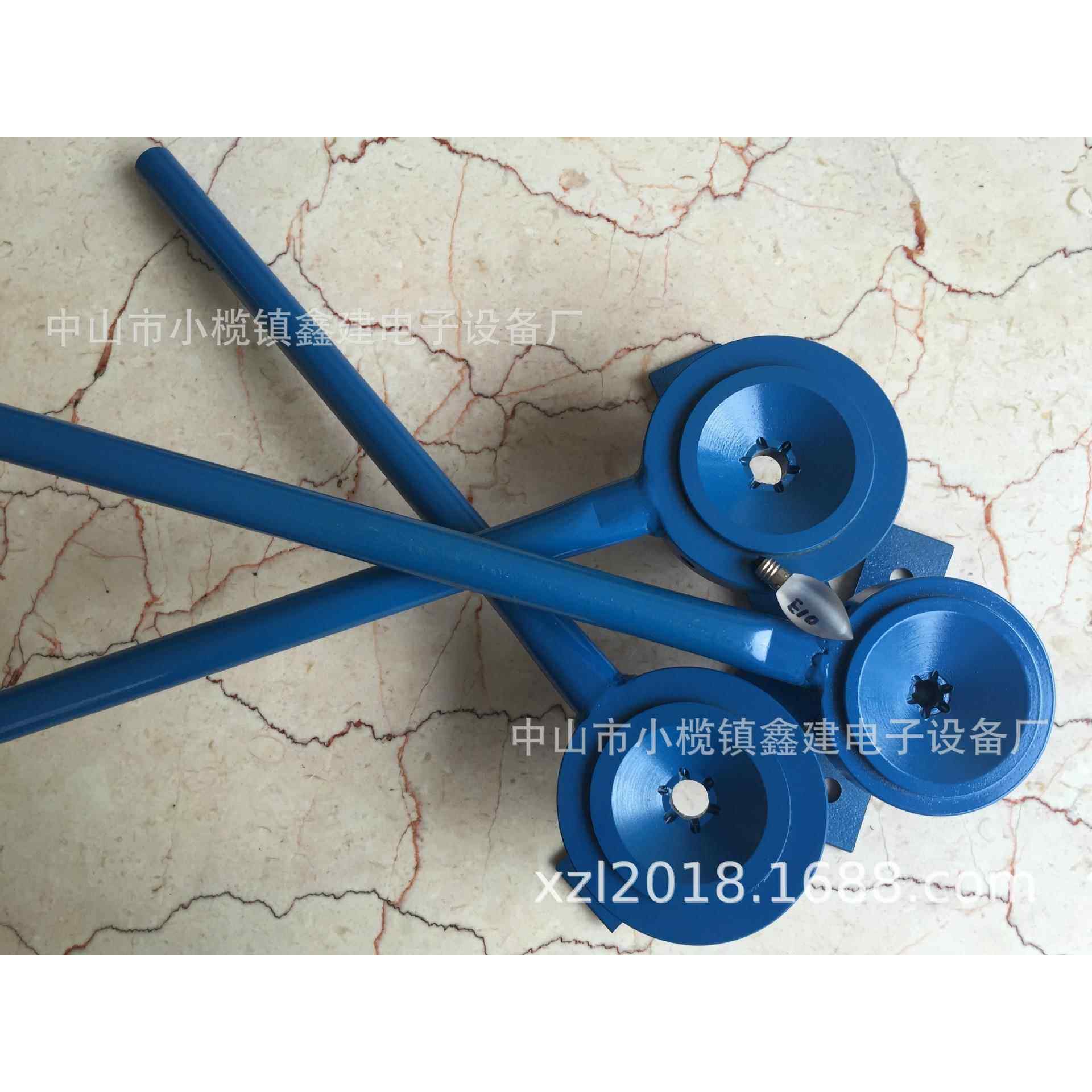 LED蜡烛灯治具E10E11E12灯头手动打点打凹压铆锁紧机