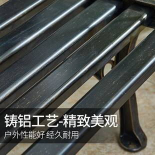 园椅户外长椅休闲铸铝公园座椅公室外长景观椅子条椅长子靠背长板