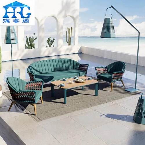 户外桌椅庭院室外休防闲椅阳台露L-8008台铝桌合金防水晒别墅档高