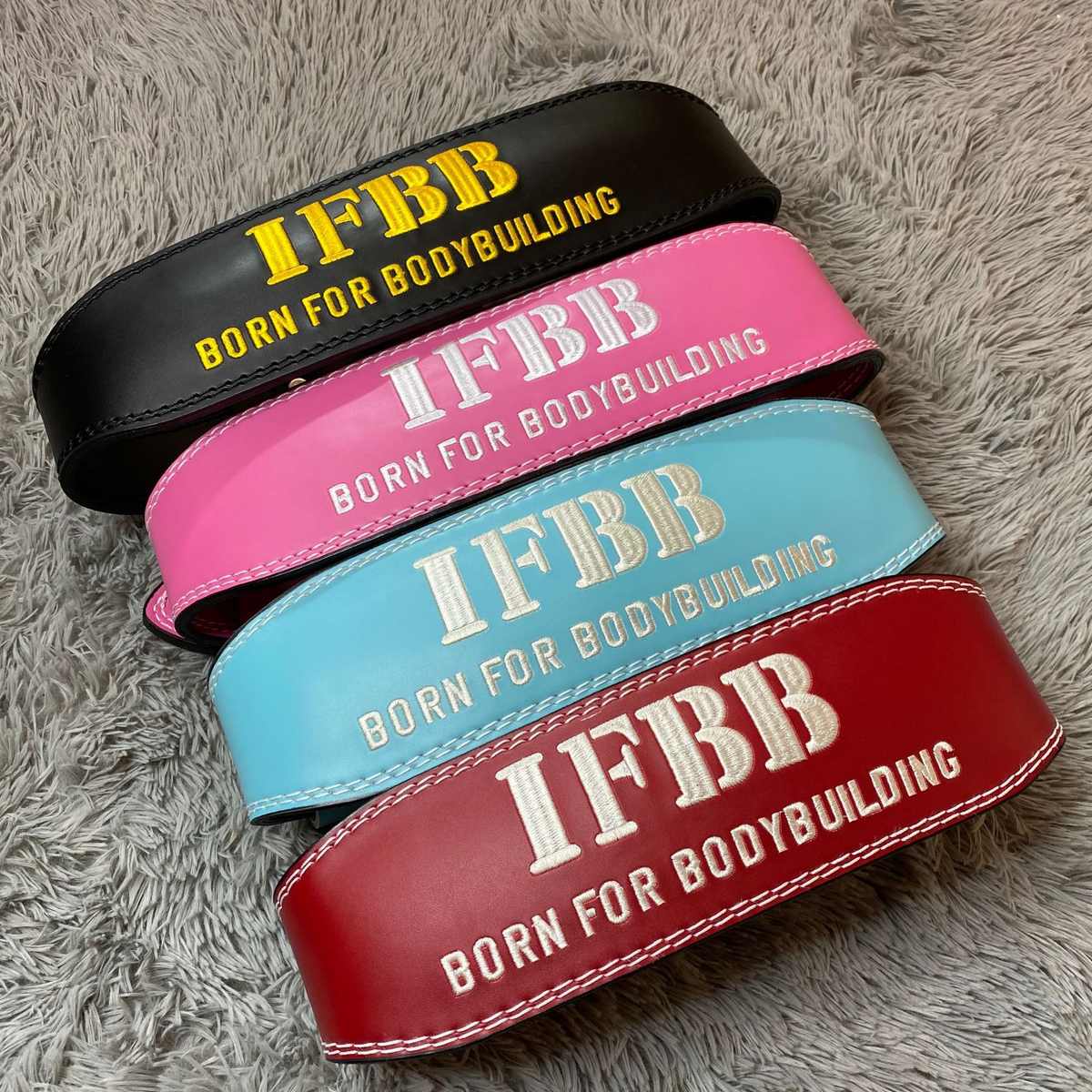 ifbb腰带专业深蹲硬拉力量举运动健身健美训练牛皮男女护腰带护腰