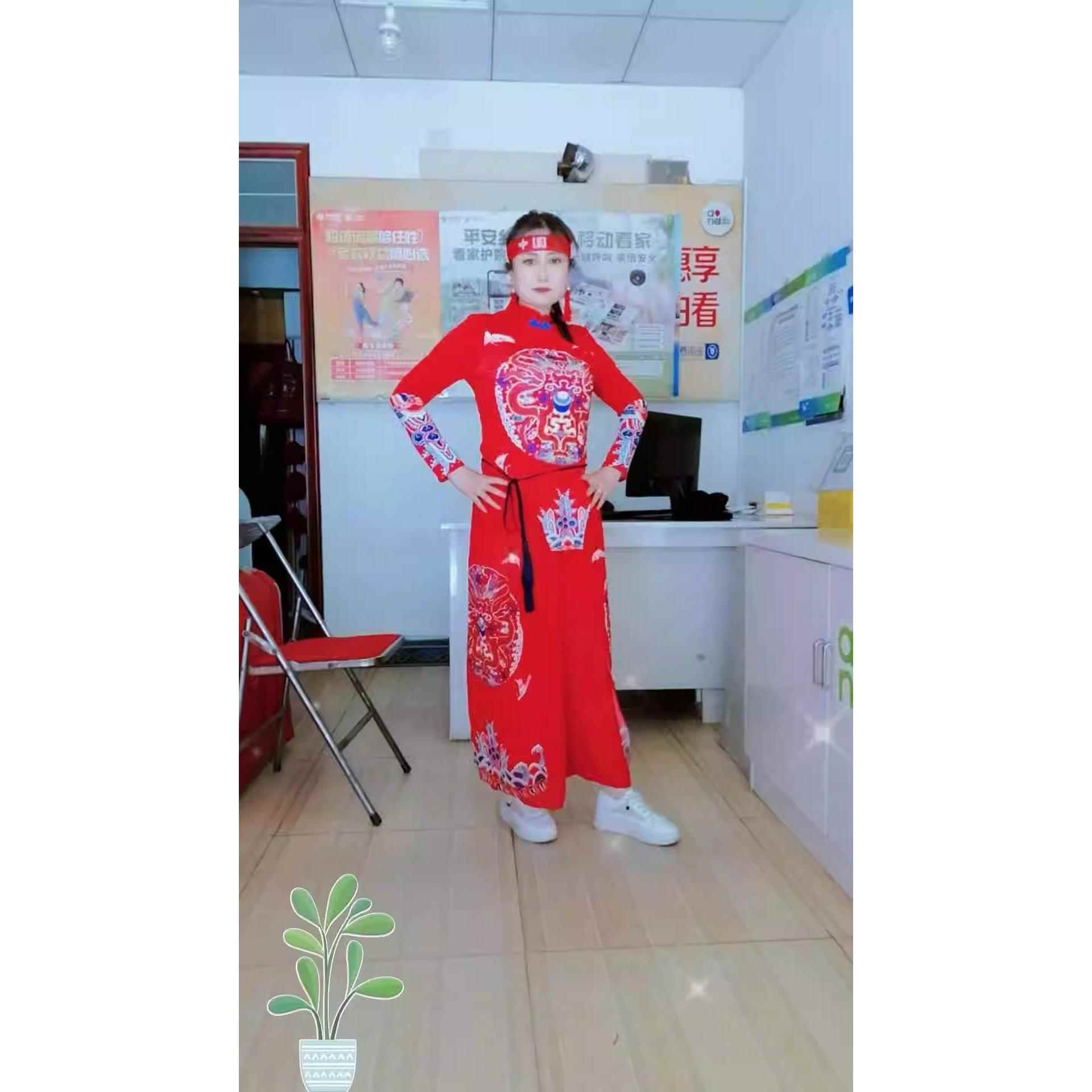 高档成人款广场服装出秧歌风队服锣鼓队打鼓舞舞蹈表演服国潮中国