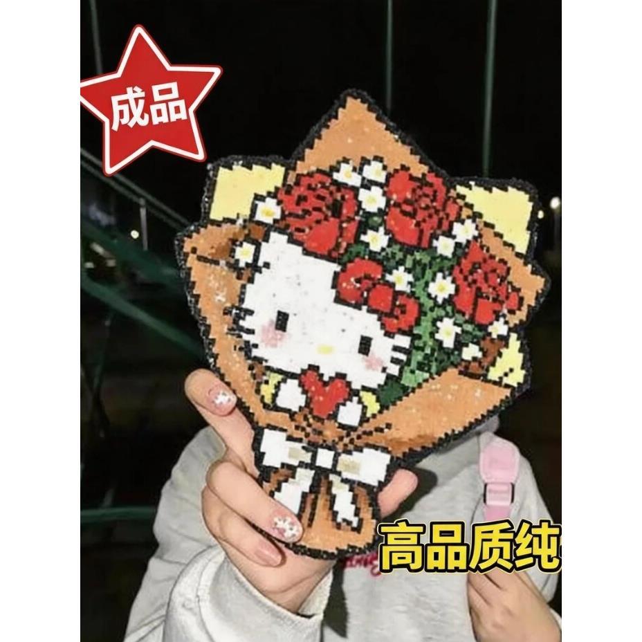 【永不枯萎的瑰花】拼豆花束成品永格丽特烫生花七夕礼物送玫女友