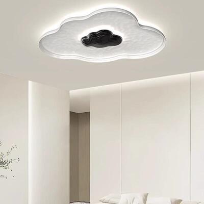极简A8053卧吸间顶灯云朵奶风主卧房灯油简约现代书房护眼室灯中