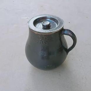 老式炖药罐明火中医药罐子家用中药熬药罐有盖黑砂锅煮茶瓦罐天然